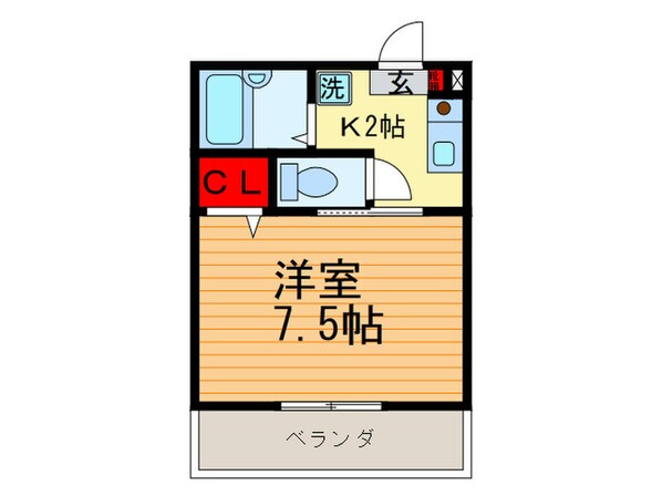 エバ－グリ－ンＡ棟の物件間取画像